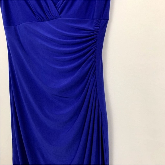 Lauren Ralph Lauren Dress Faux Wrap Cap Sleeve Colbalt Blue size 4 EUC - Picture 4 of 13
